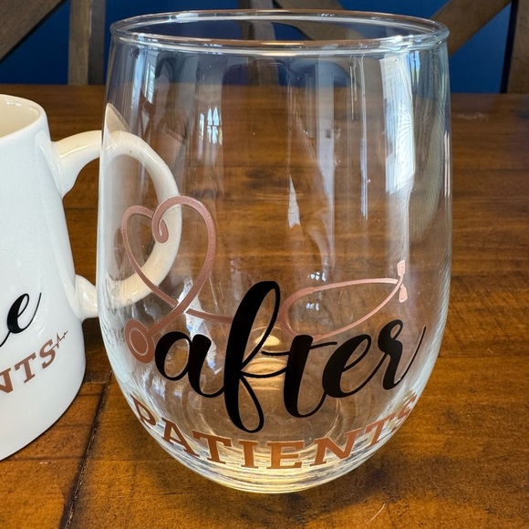 Before and After Patients Mug and Wine Glass Set - Picture 3 of 5